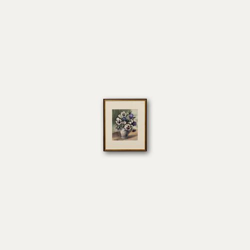 Albert Houghton Frsa (1906 1997) Mid 20th Century Watercolour, Pansies photo buy