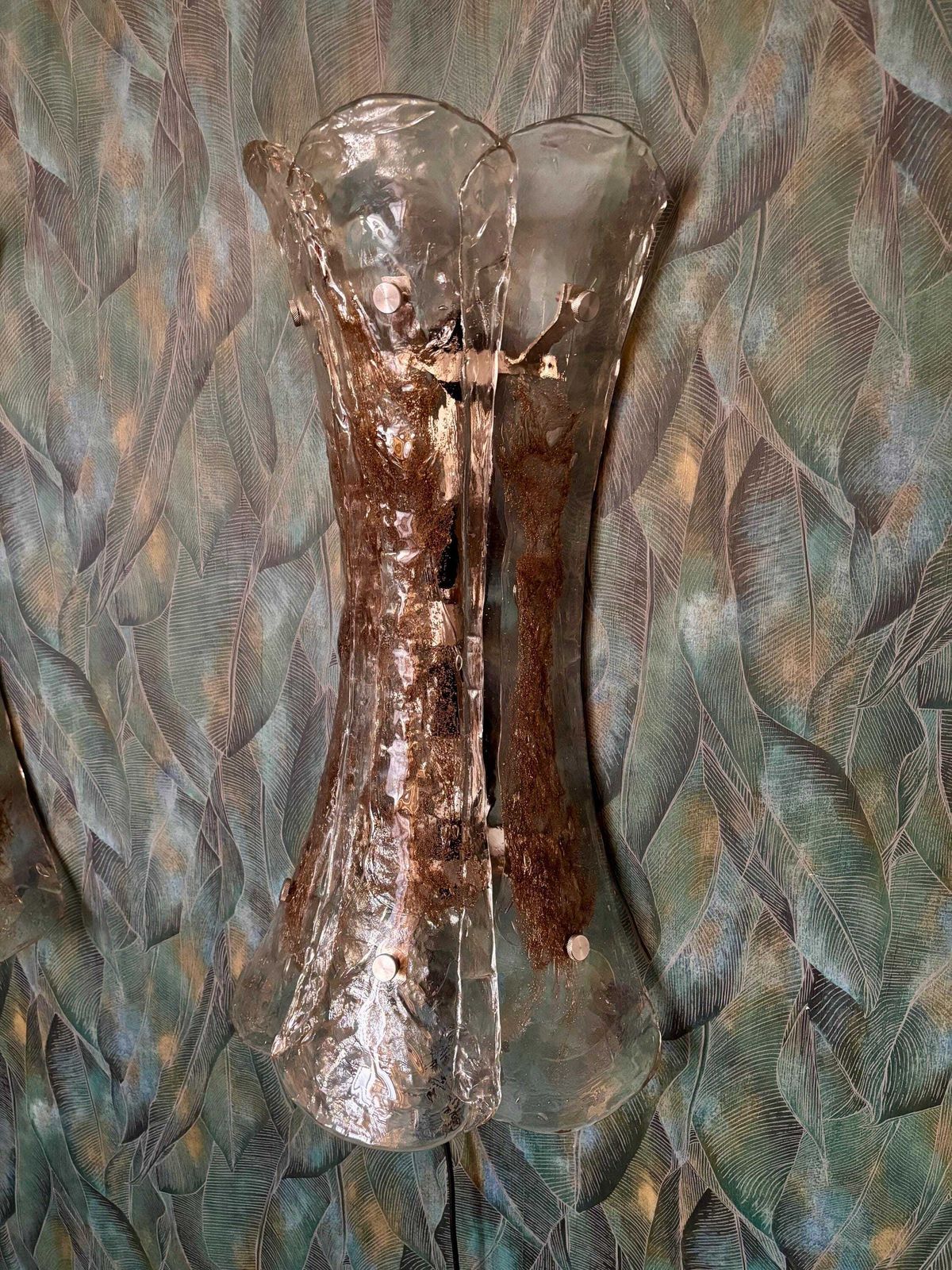 A Pair Of Xxl Murano Wall Lamps By Carlo Nason For Mazzega photo buy