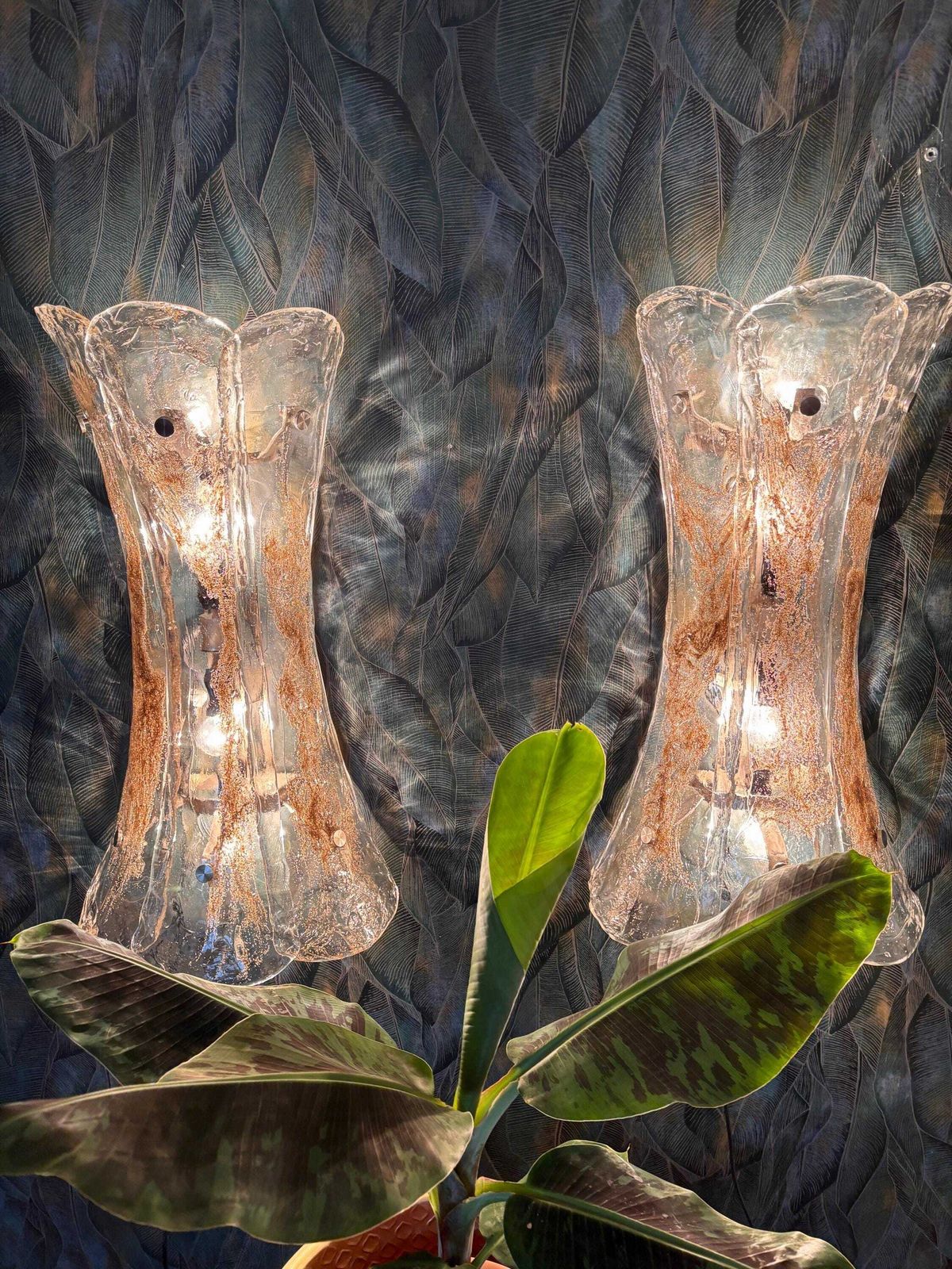 photo furniture A Pair Of Xxl Murano Wall Lamps By Carlo Nason For Mazzega