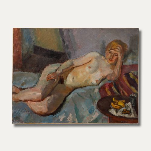Bertrand Py (1895 1973) Mid 20th Century Oil, Dimanche Paresseux photo buy