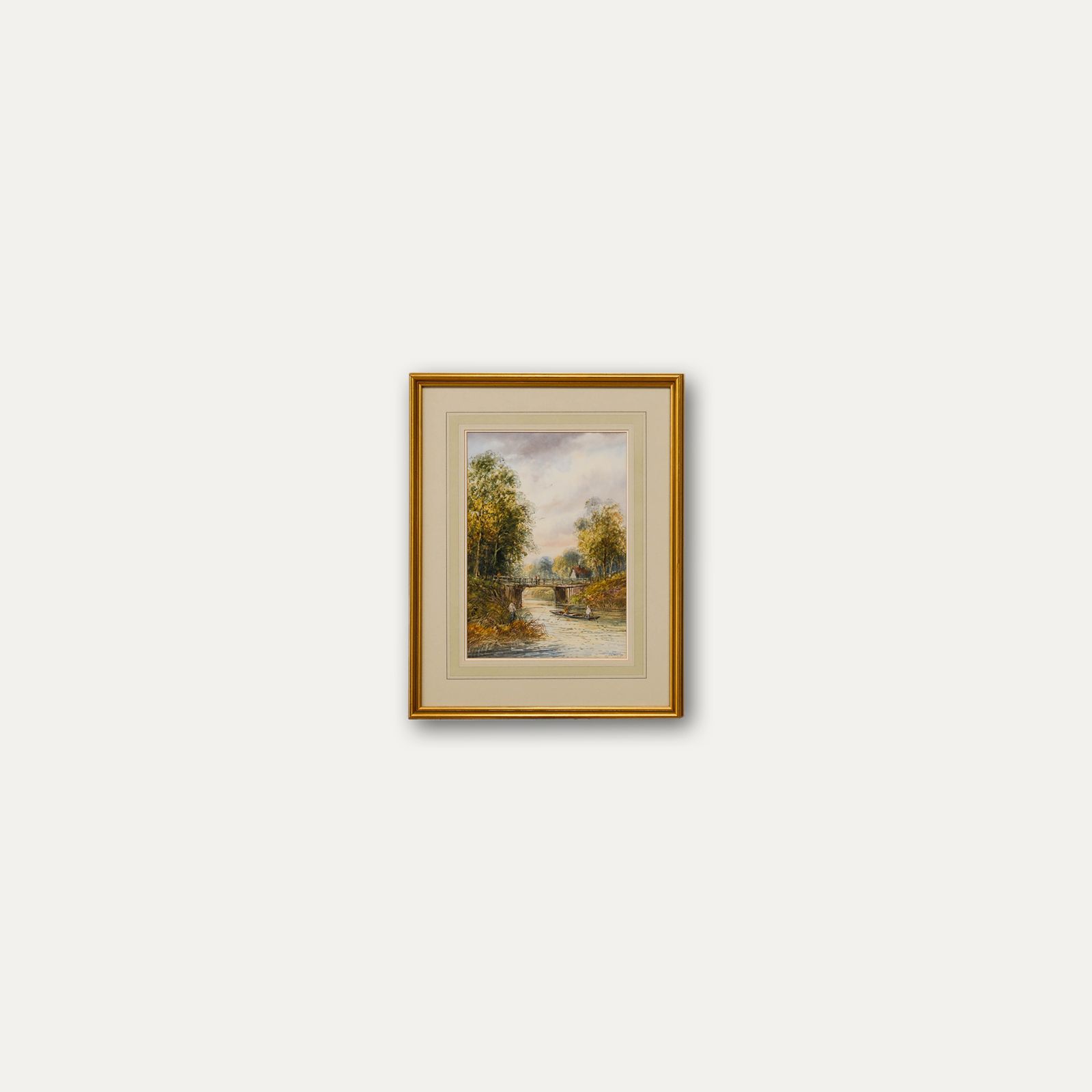 Lennard Lewis Ra (1826 1913) Watercolour, River Scene With Figures Boating photo buy