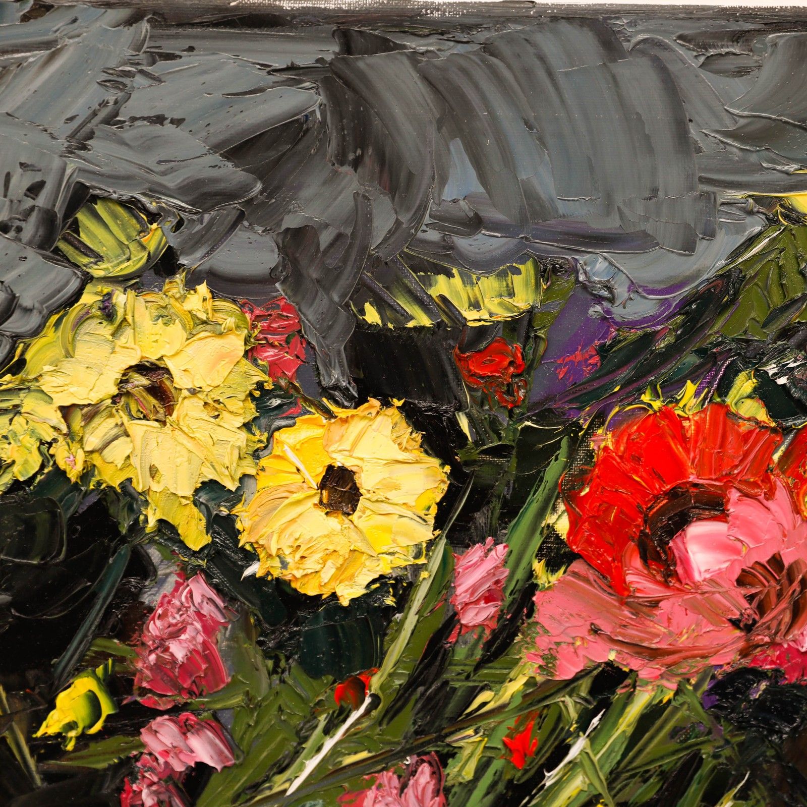 Daniel Nichols Contemporary Oil, Summer Flowers photo Art