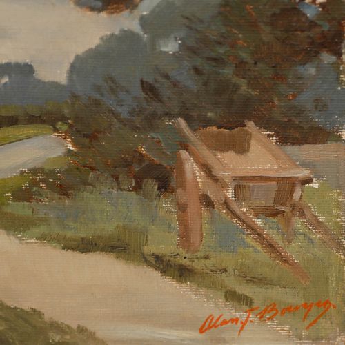 Alan J. Bowyer (1902 1986)  Mid 20th Century Oil, Cottage On The Corner photo 97.0