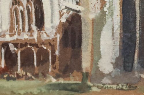 Jim Dolby 20th Century Gouache, St Margaret's Church photo vinterior