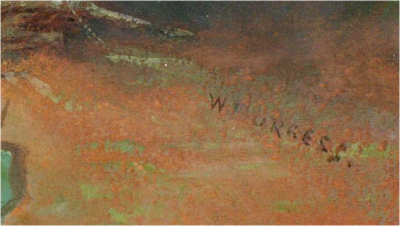 W. Burgess  Early 20th Century Oil, The Robin's Nest photo Art