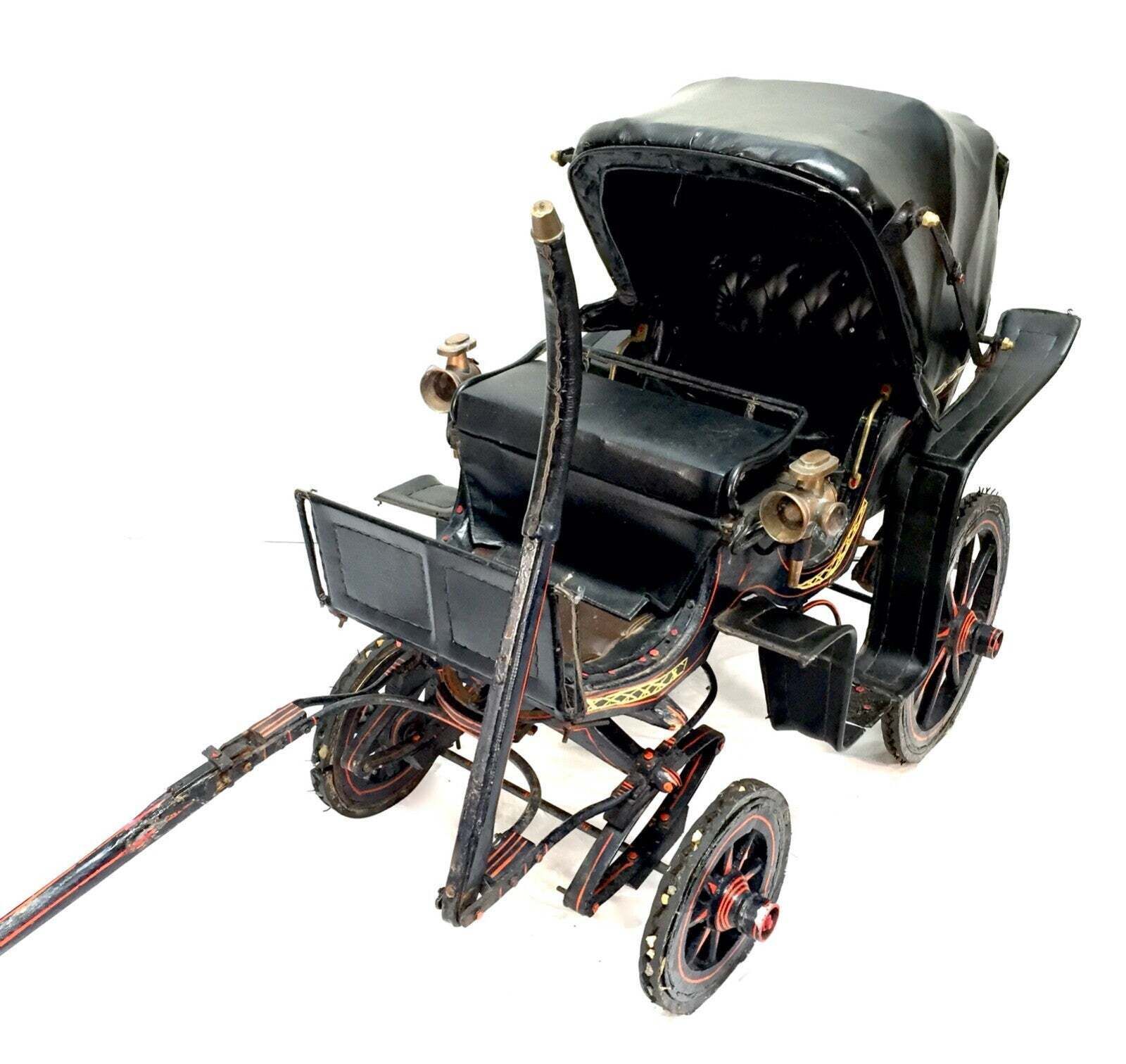 Home Decor Antique 19th Century Victorian Childs Barouche Horse Drawn Carriage / Cart C1880 photo