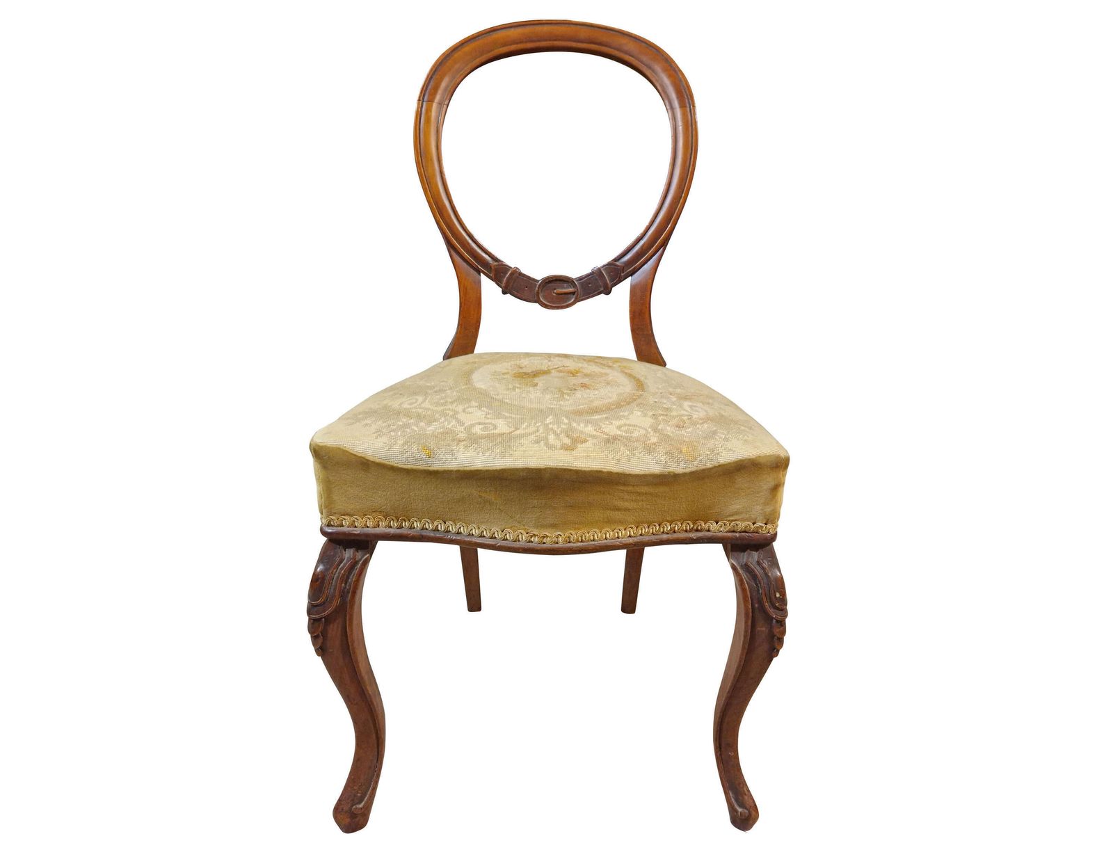 Set Of Four Victorian Walnut Balloon Back Chairs photo vinterior