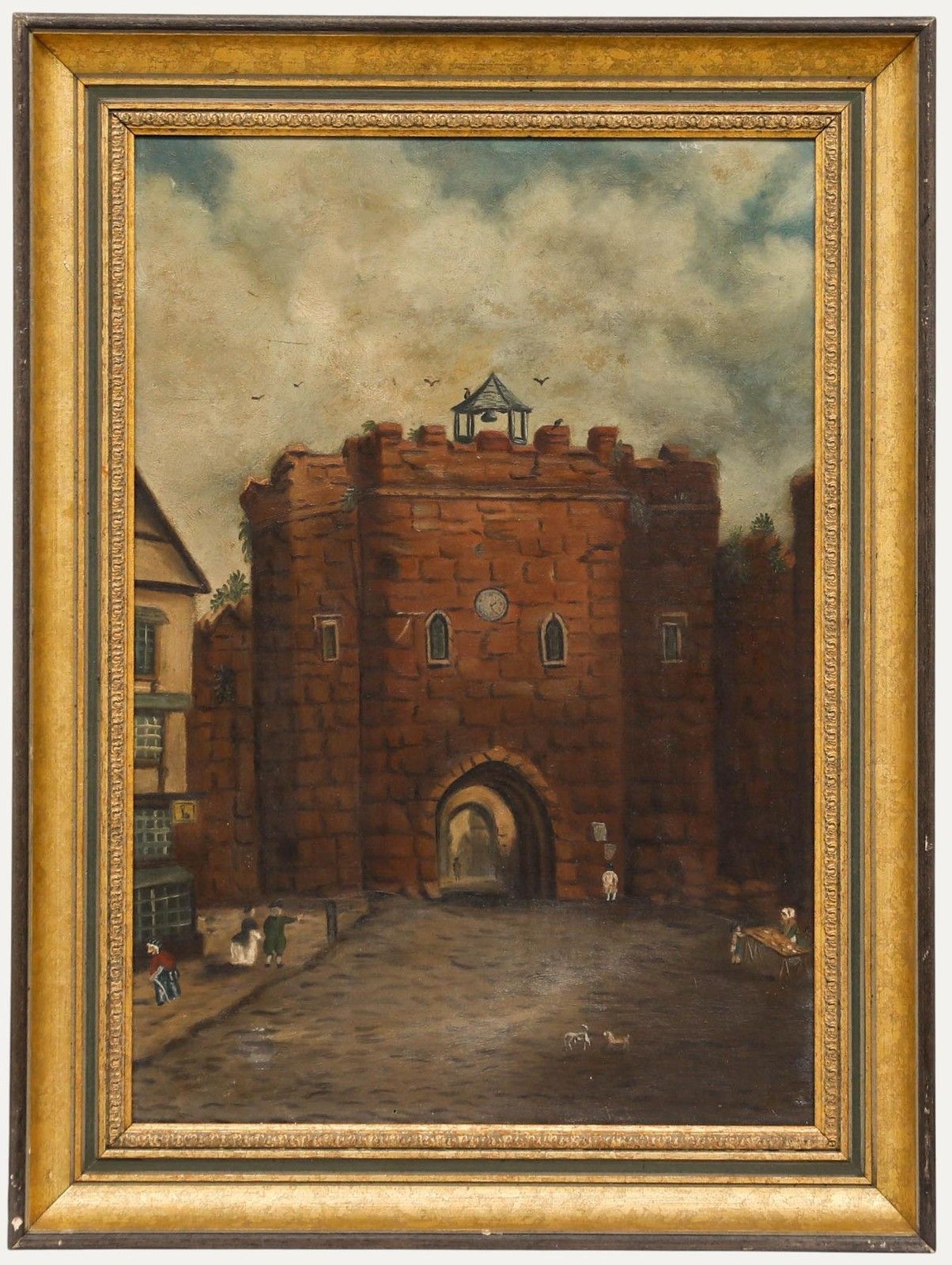 Naive Late 19th Century Oil The Gatehouse
