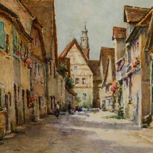 Tom Clough (1867 1943) Early 20th Century Watercolour, The Village In June photo Art