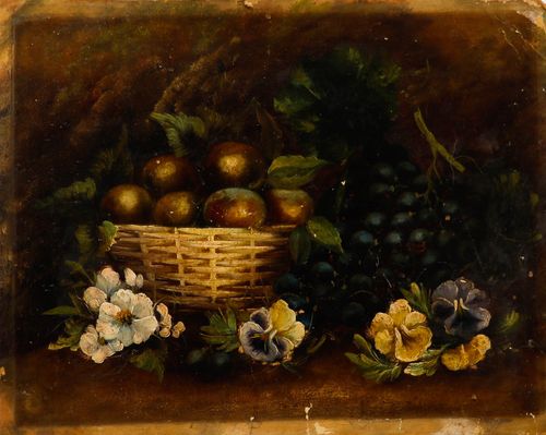 Follower Of Evelyn Chester (1875 1929) For Restoration Oil, Fruit In A Basket