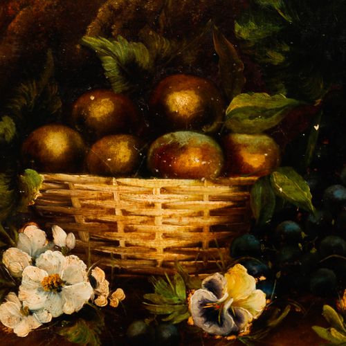 Follower Of Evelyn Chester (1875 1929) For Restoration Oil, Fruit In A Basket photo Art