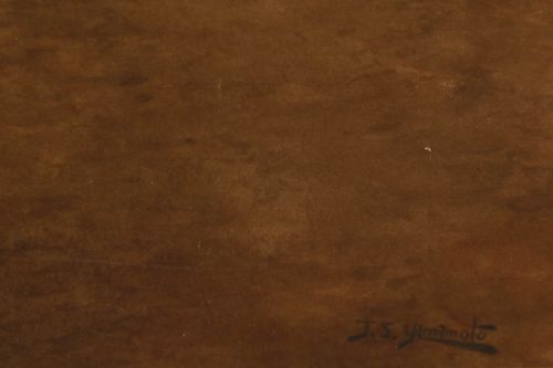 J. S. Yamamoto Early 20th Century Watercolour, Home From The Fields photo vinterior