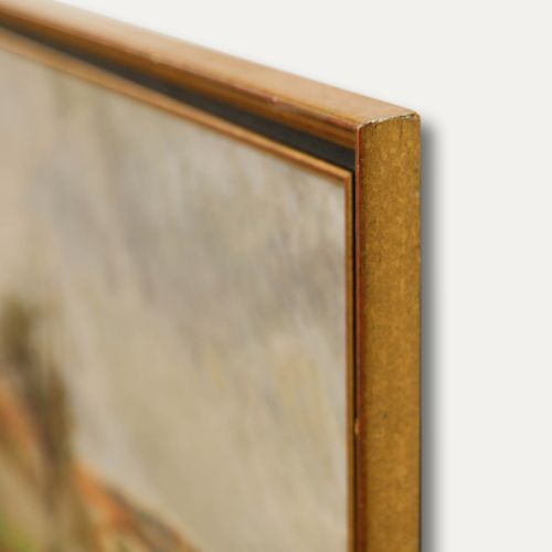 Bertrand Py (1895 1973) Framed Oil, Looking Towards The Village Bell Tower photo 499.0