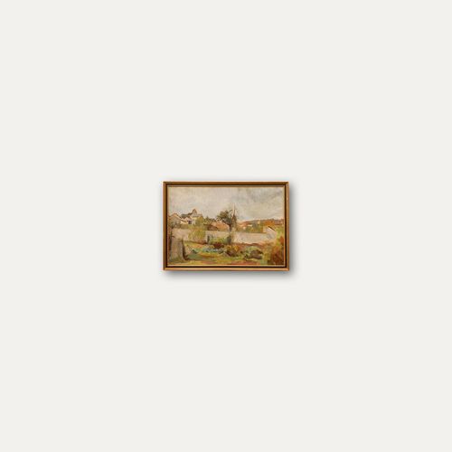Bertrand Py (1895 1973) Framed Oil, Looking Towards The Village Bell Tower photo buy