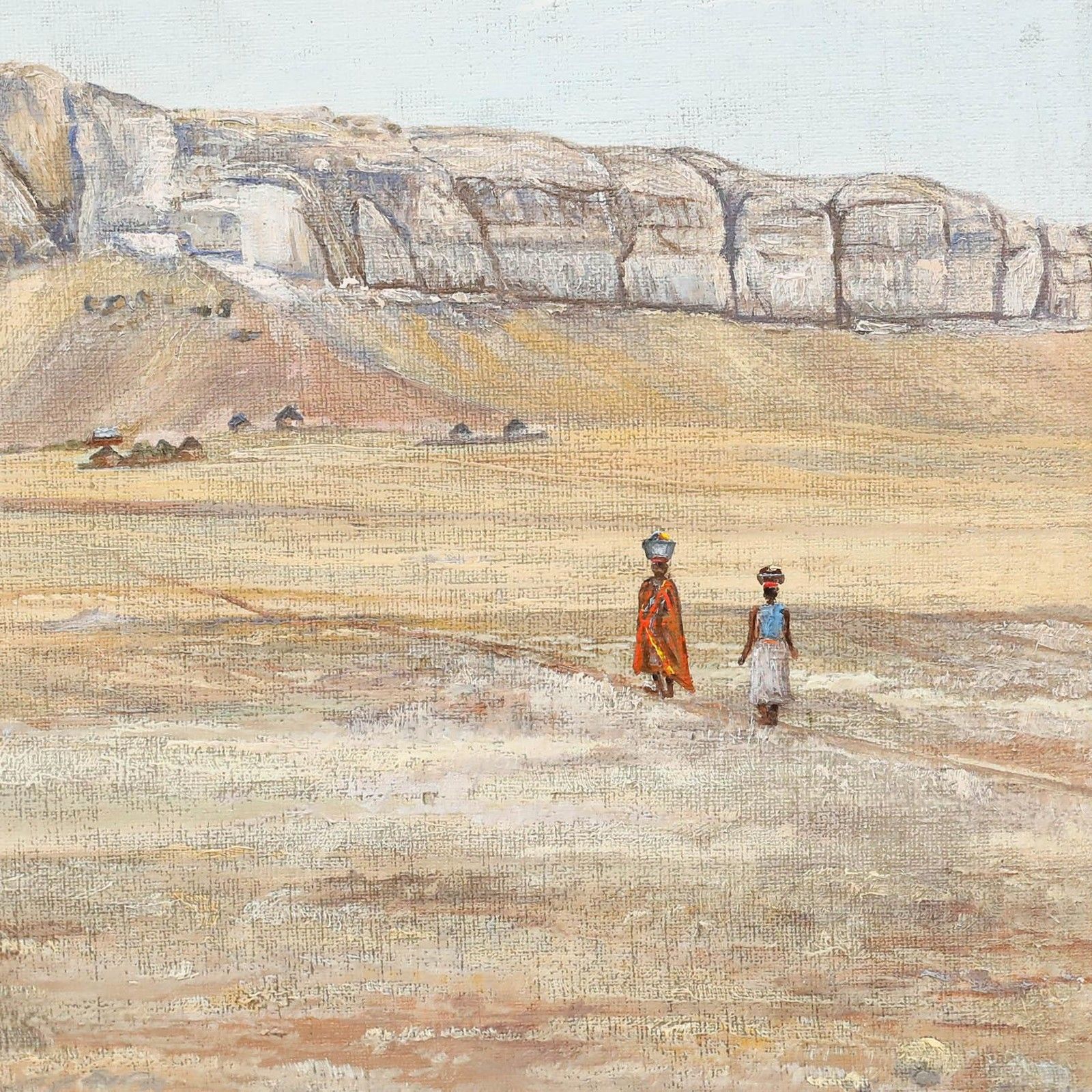 R. S. Wynne Framed Mid 20th Century Oil, Figures In A Desert Landscape photo 399.0