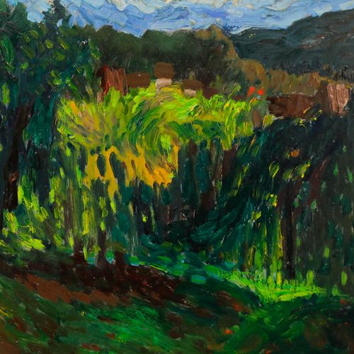Anton Gold (1914 1970) Mid 20th Century Oil, Looking To The Mountains photo Art