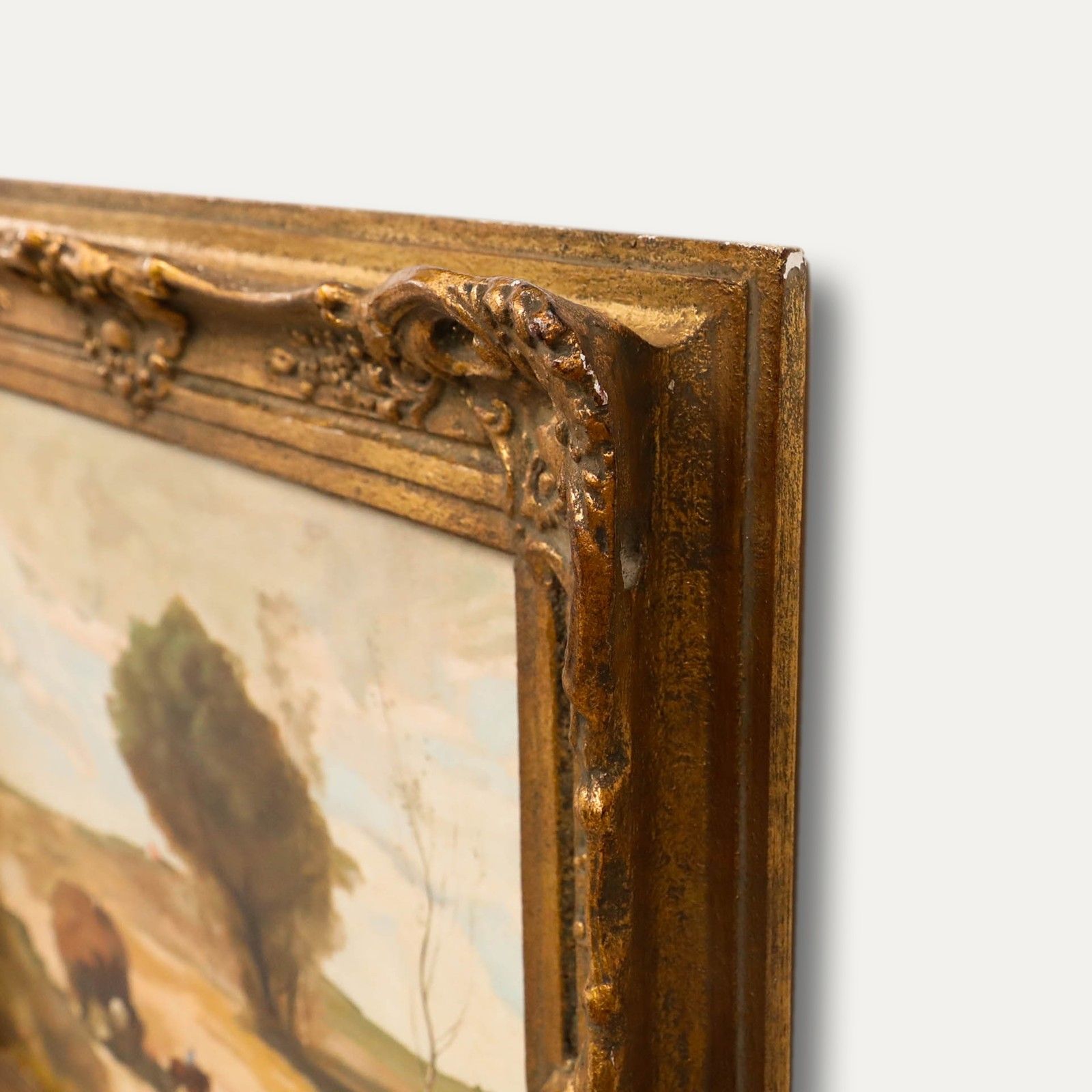 Pagis After Corot Framed Early 20th Century Oil, A Small Wagon In The Dunes photo 430.0