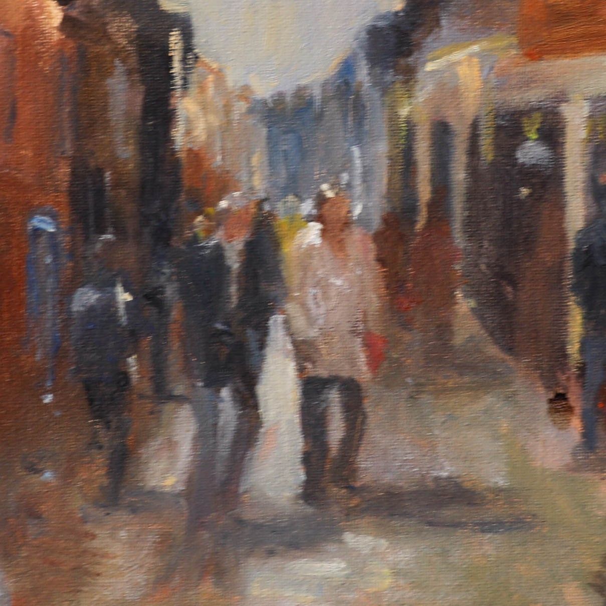 Celia Di Massimo Framed Contemporary Oil, A Cold Day In Winchester photo Art