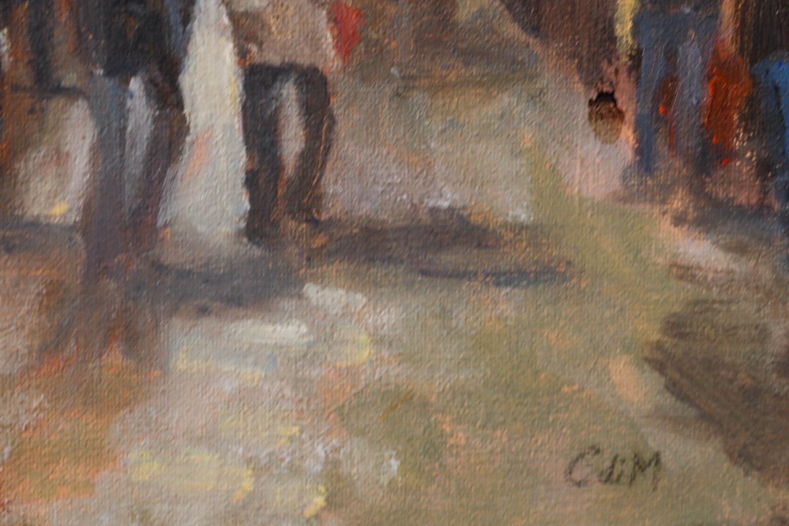 Celia Di Massimo Framed Contemporary Oil, A Cold Day In Winchester photo vinterior