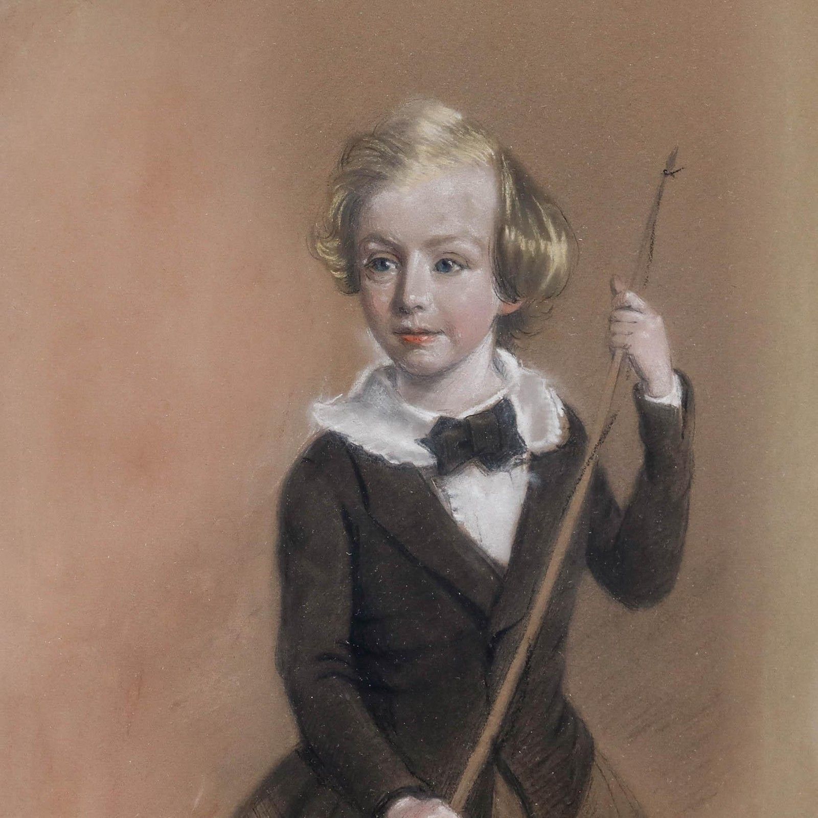 British School Late 19th Century Pastel Portrait Of A Young Boy photo 337.0