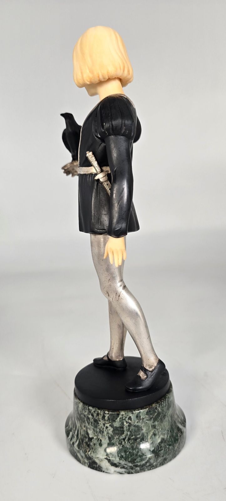 7950.0 Gotthilf Jaeger, A Pair Of Bronze And Ivory Figures, The Falconer And The Casket Bearer Circa 1925 photo