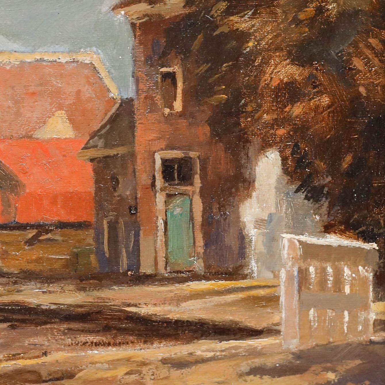Philippus Thomas Stol (1878 1954) Early 20th Century Oil, Quay In Rotterdam photo Art