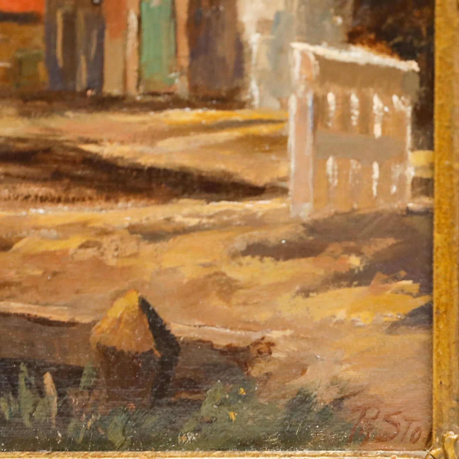 Philippus Thomas Stol (1878 1954) Early 20th Century Oil, Quay In Rotterdam photo vinterior