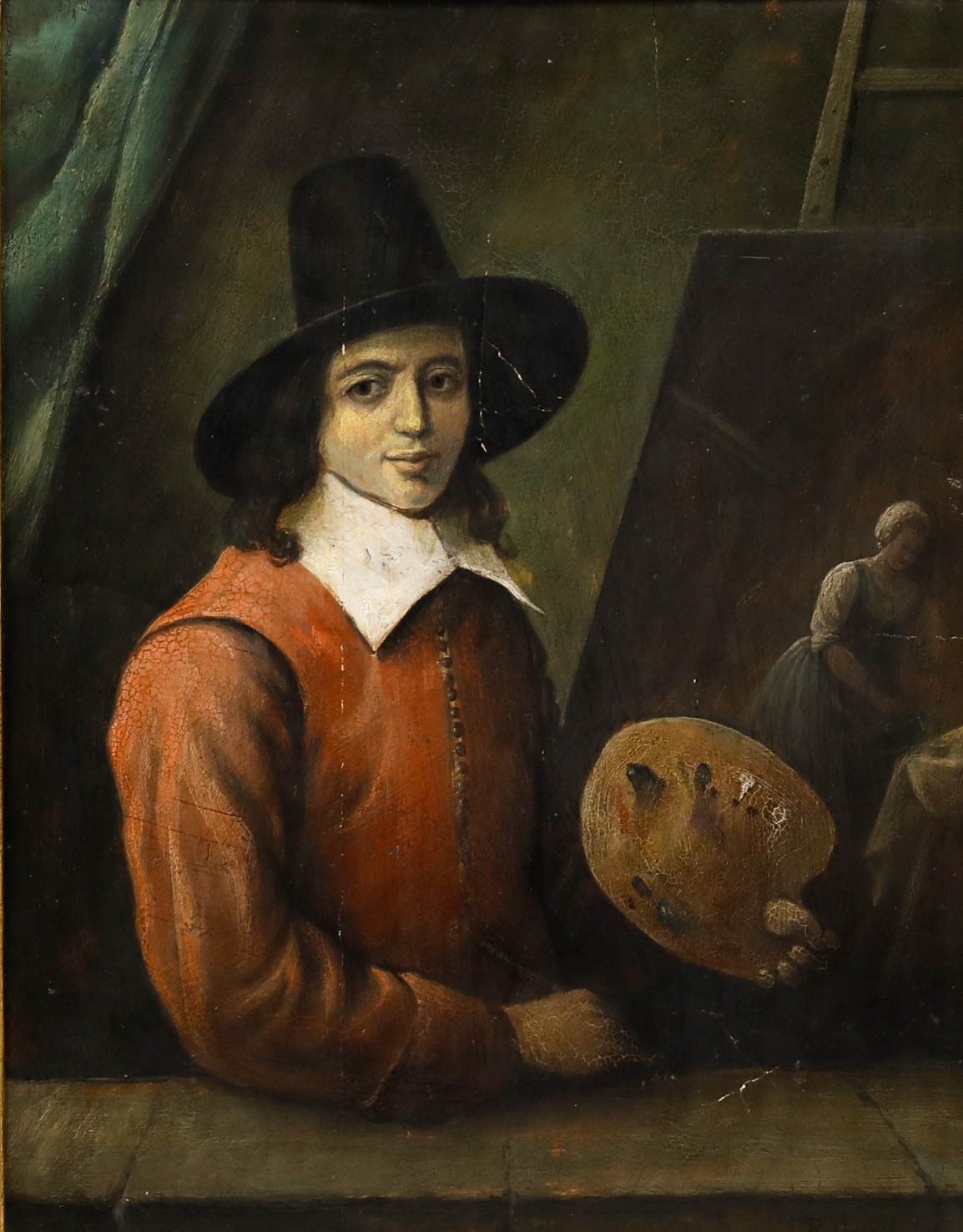 R. Gotaels Early 20th Century Oil, The Artist photo 359.0