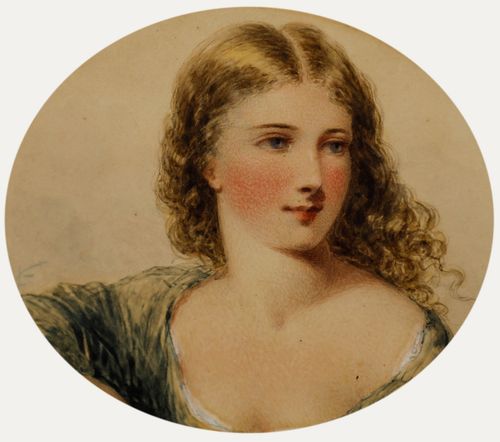 Henry E. Hobson (Fl.1857 1870)  Framed 1864 Watercolour, Maiden Mending The Nets photo Art