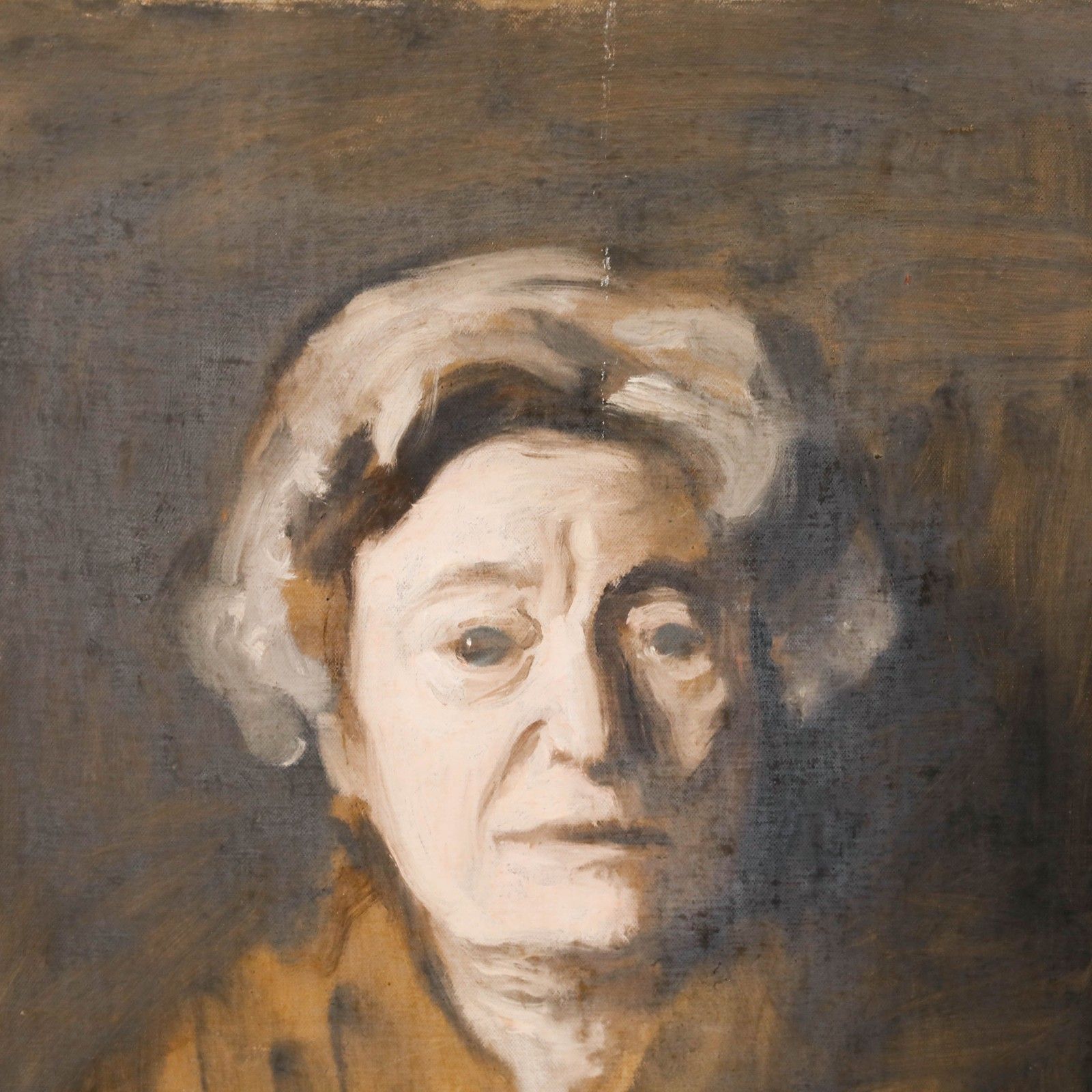 George Weissbort (1928 2013) 20th Century Oil, Elderly Lady photo Art