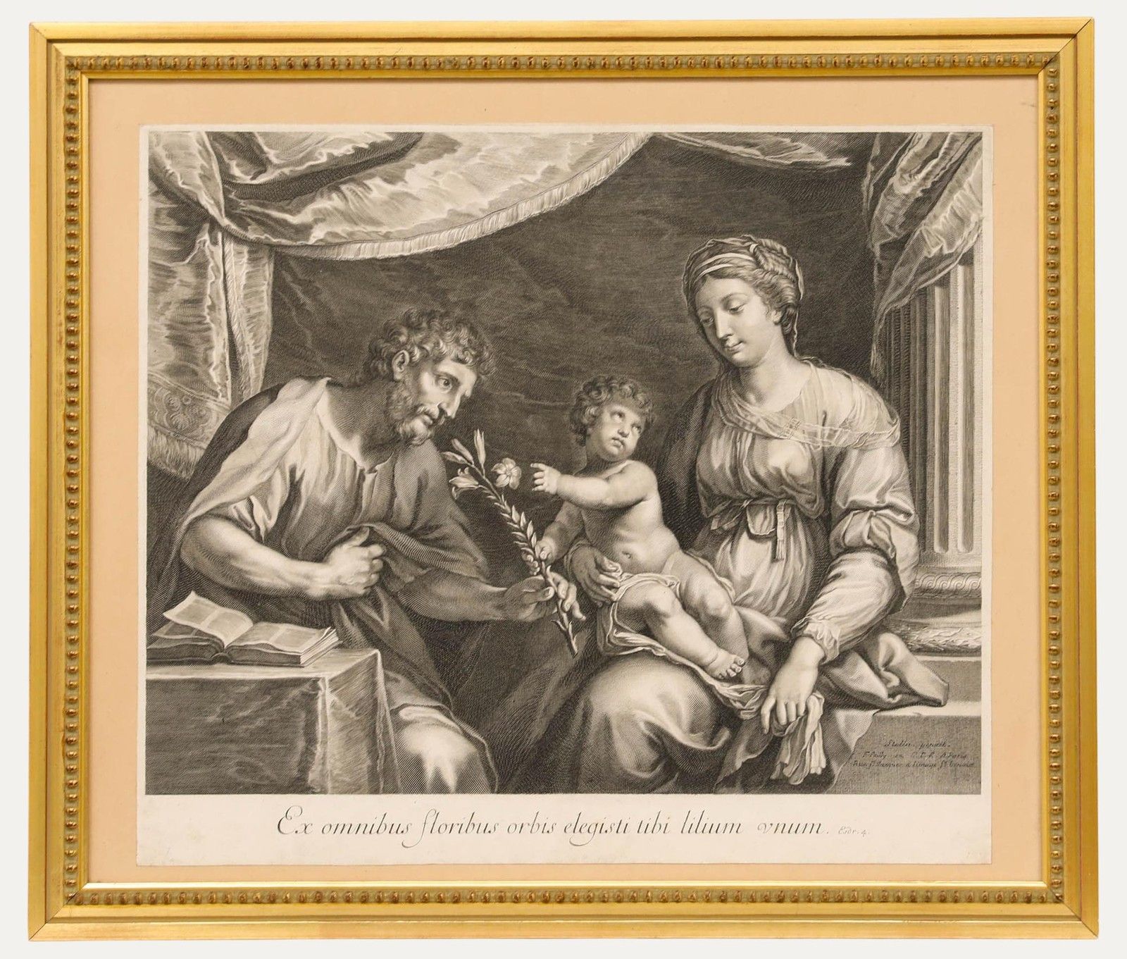 After Jacques Stella (1596 1657) 18th Century Engraving, One Lily