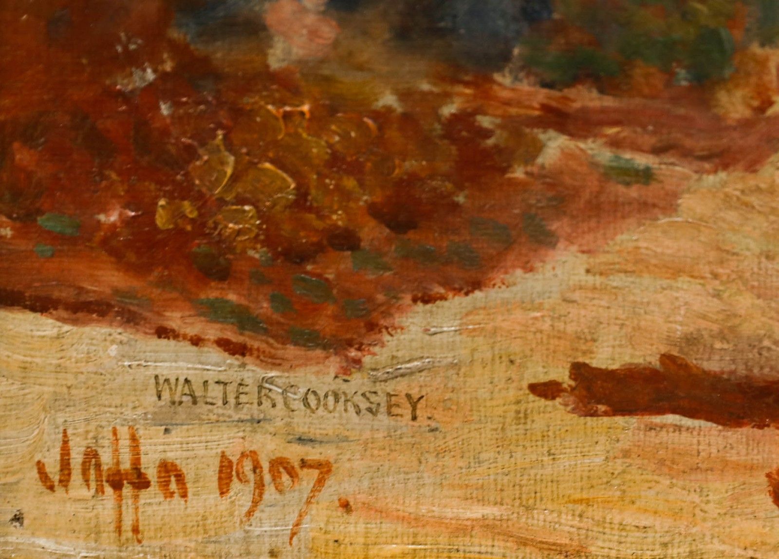Walter Cooksey Framed Early 20th Century Oil, The Old Market Place, Jaffa photo vinterior