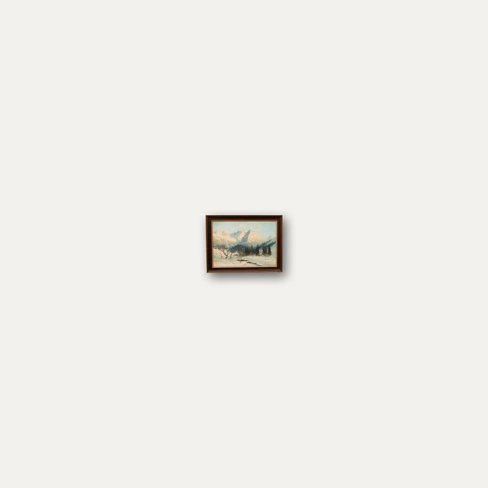 Hans Baier (1918 1976) Framed Mid 20th Century Oil, Oberstdorf In Early Winter photo buy
