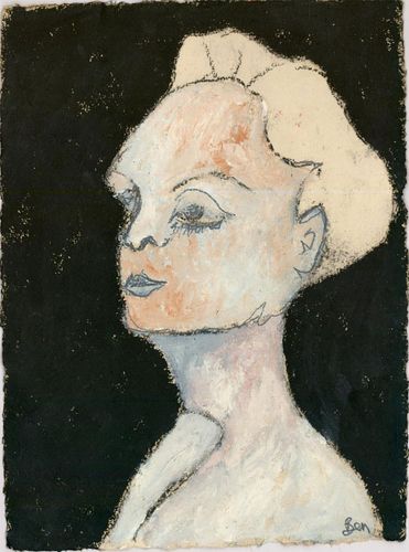 Ben Carrivick Contemporary Oil, In Profile On Black photo furniture