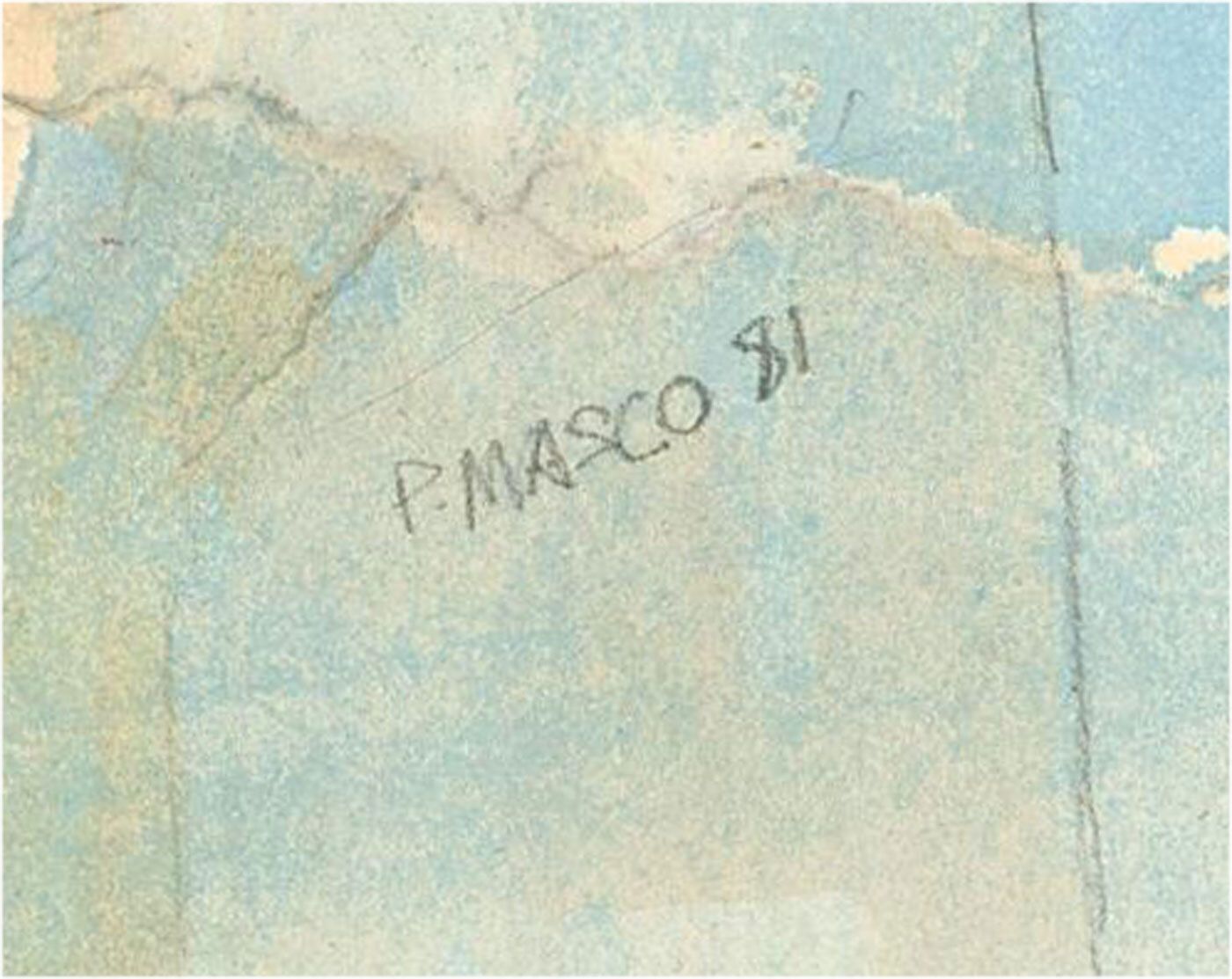 Pam Masco (1953 2018) Signed 1981 Watercolour, Portrait Of A Girl photo for sale