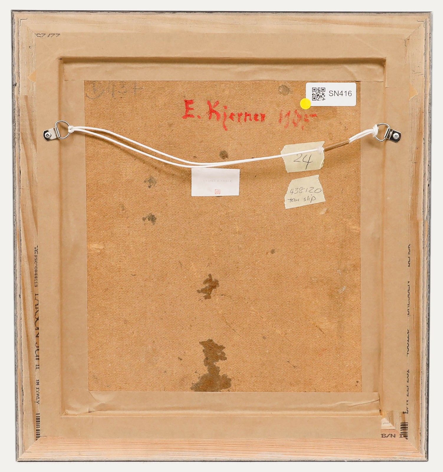 Esther Kjerner (1873 1952) Framed 1935 Oil, Still Life Of Chinese Lanterns photo for sale