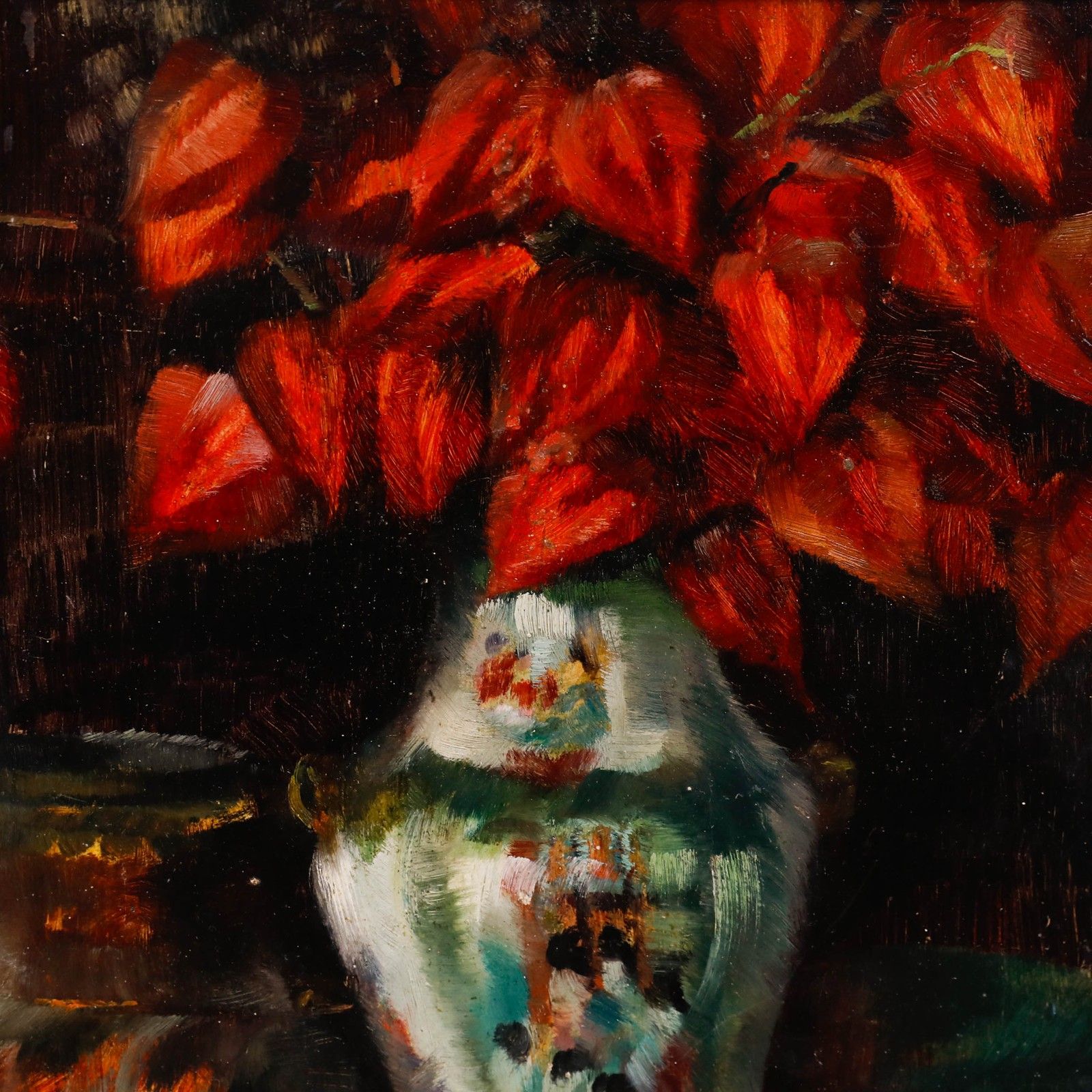 Esther Kjerner (1873 1952) Framed 1935 Oil, Still Life Of Chinese Lanterns photo Art