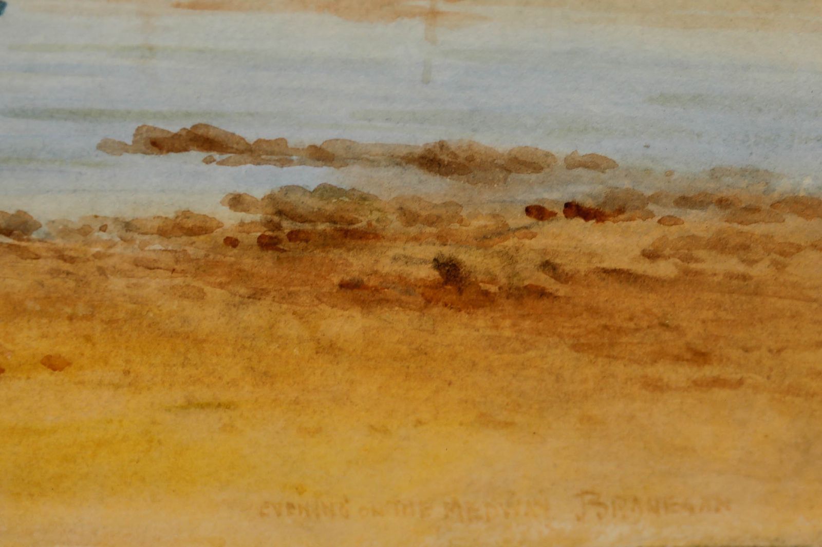 John Francis Branegan (1843 1909) Framed Watercolour, Evening On The Medway photo vinterior