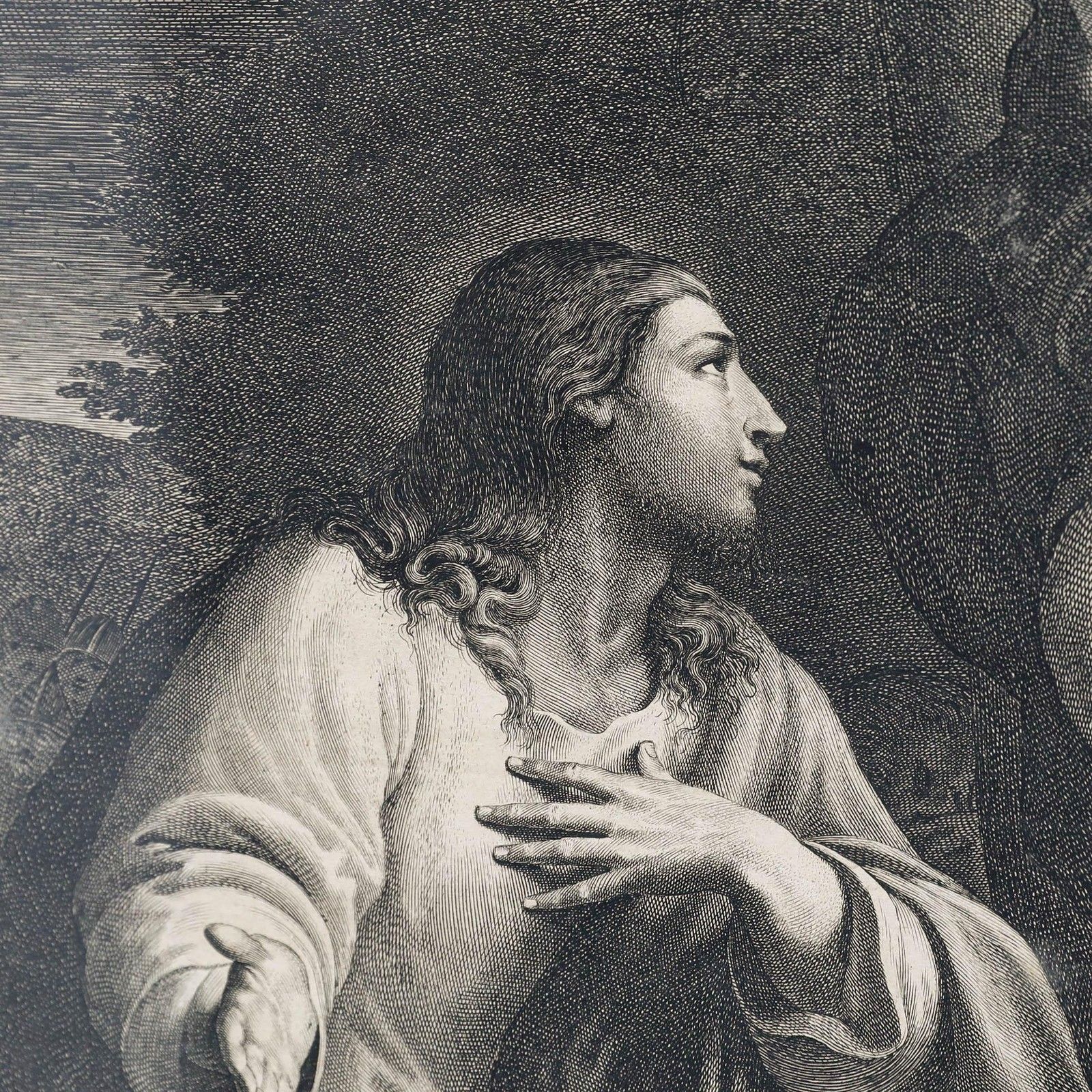 After Annibale Carracci (1560 1609) 1627 Engraving, The Agony In The Garden photo 234.0