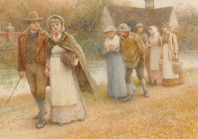 Henry Towneley Green Ri (1836 1899) Framed Watercolour, The Chaperone photo furniture