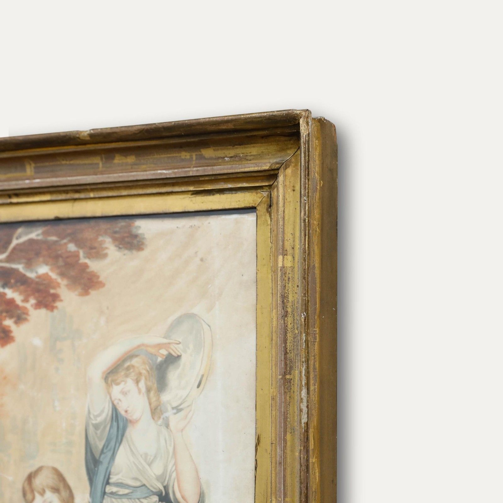 After George Romney Framed 19th Century Watercolour, The Gower Family photo vinterior