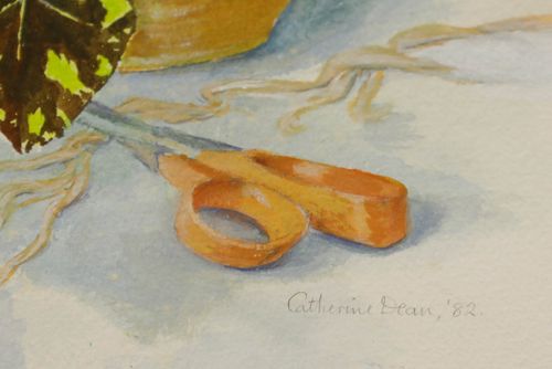 Catherine Dean (1905 1983) Framed 20th Century Watercolour, Potted Begonia photo 218.0