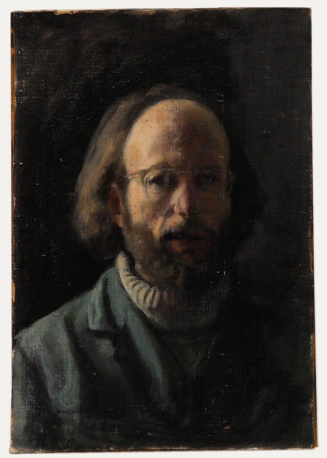 George Weissbort (1928 2013) 20th Century Oil, Self Portrait In Studio Roughs photo furniture