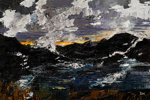 Daniel Nichols Contemporary Oil, Clouds Over Snowdonia