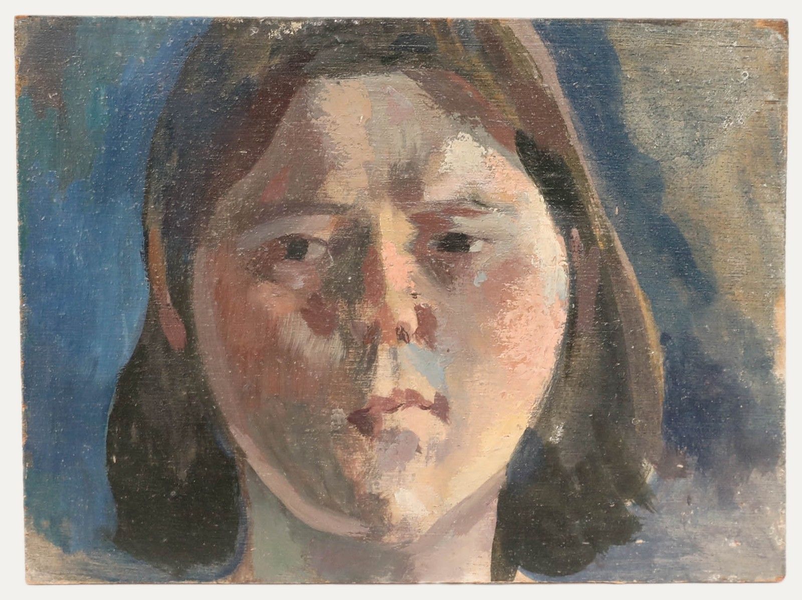 Bernadette Kelly (B.1933) 20th Century Oil, A Serious Look photo furniture