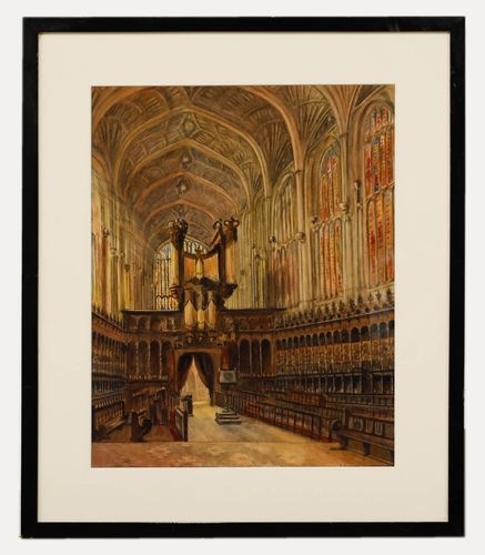 A. Howard Humphreys Early 20th Century Watercolour, King's College Chapel