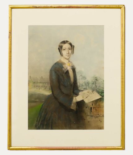19th Century Pastel Portrait Of Lizzie Ornsby