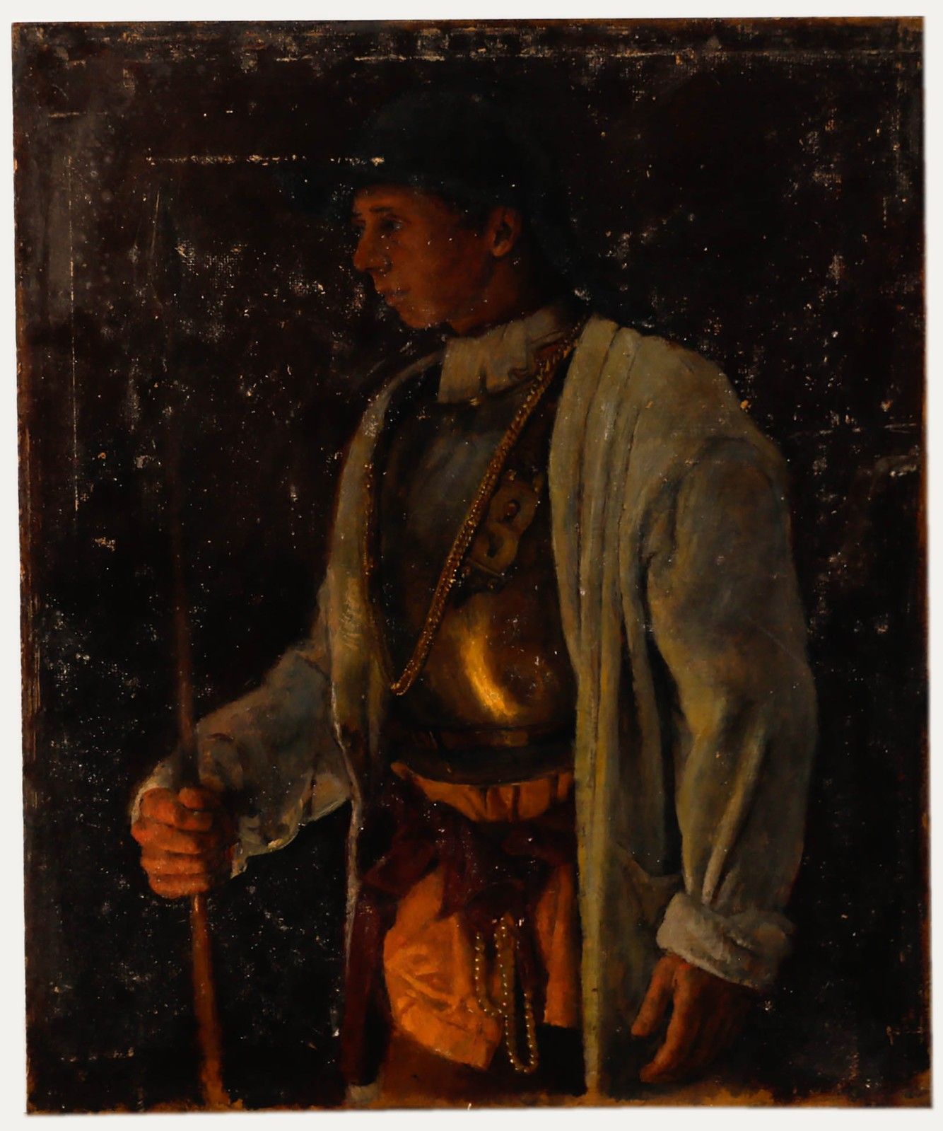 George Weissbort (1928 2013) Oil, Studio Model In Historical Costume photo furniture