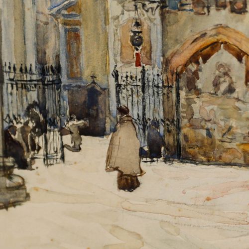 Robert Charles Goff (1837 1922) Framed 1907 Watercolour, La Porziuncola photo Art