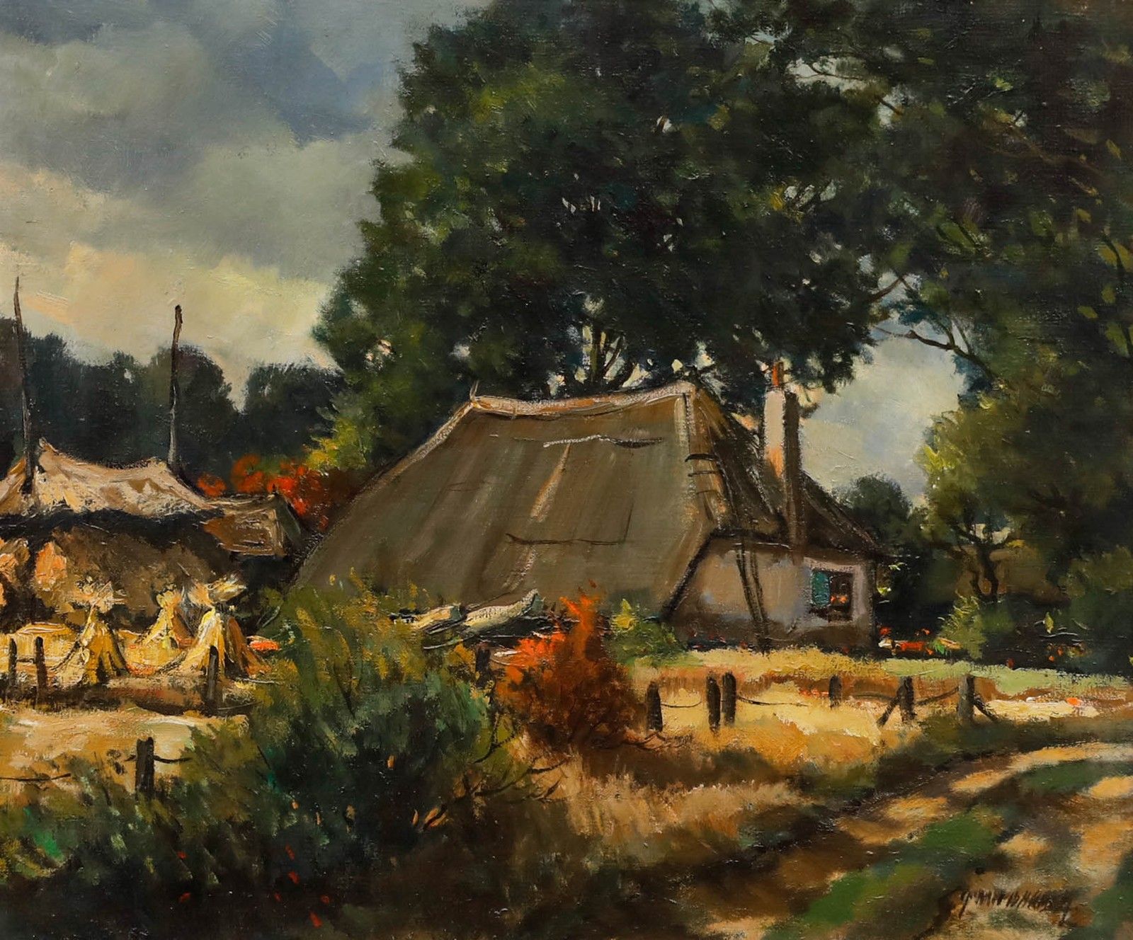 Gerrit Bakker  20th Century Oil, Veluwe Farm photo furniture
